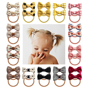 Cherssy Boutique Baby Bow Hair Ties - Adorable Accessories for Toddler Girls