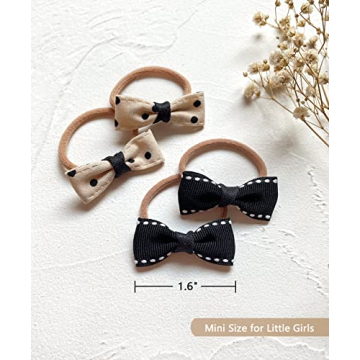 Cherssy Boutique Baby Bow Hair Ties for Girls 28 Pcs