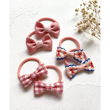 Cherssy Boutique Baby Bow Hair Ties for Girls 28 Pcs