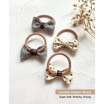 Cherssy Boutique Baby Bow Hair Ties for Girls 28 Pcs