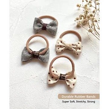 Cherssy Boutique Baby Bow Hair Ties for Girls 28 Pcs