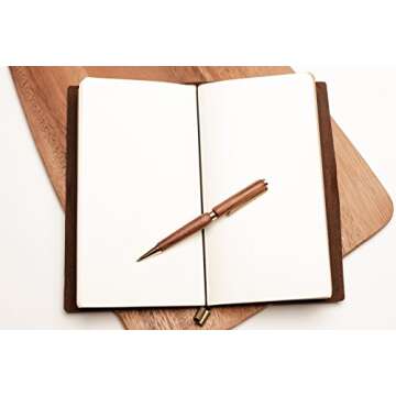 Wanderings Leather Travelers Notebook - 8.5x4.5" - Wanderings Refillable Travel Journal - Hand-Crafted Genuine Leather Journal for Writing Poets Travelers as a Diary or Life Planner - Blank Inserts