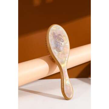 Custom Rhinestone Hair Brush Personalized for All