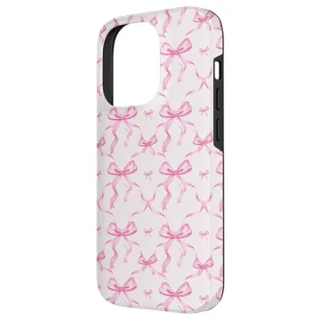 Pink Ribbons & Bows iPhone 14 Pro Case for Trendy Users