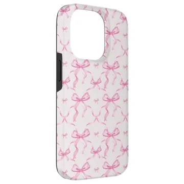 Pink Ribbons & Bows iPhone 14 Pro Case for Trendy Users