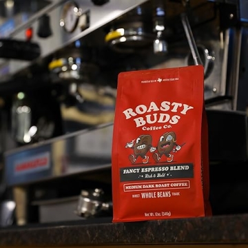 Roasty Buds Coffee Fancy Espresso Blend Gourmet Whole Bean Coffee