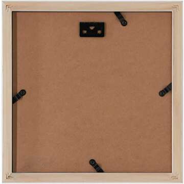 Golden State Art, 8x8 White Picture Frame Made of Solid Wood Real Glass, White Square Wood Photo Frame Display for 4x4 Picture (with White Mat) (Opening 3.5x3.5) -Wall Mounting-Set of 4