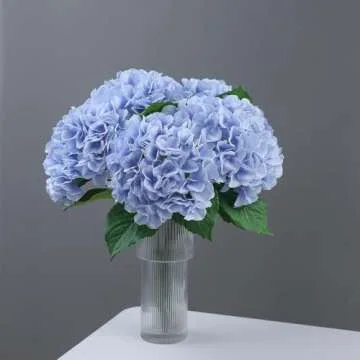 FOTEEWL 4 Pcs Lifelike Artificial Hydrangea Decor