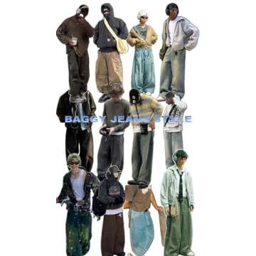 MAVQX Y2K Baggy Jeans - Stylish Unisex Denim for All