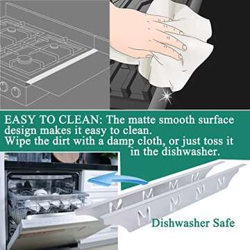 Stove Counter Gap Cover Filler, Adjustable Aluminum Design