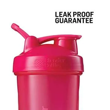 BlenderBottle Classic Shaker Bottle Perfect for Protein Shakes and Pre Workout, 28-Ounce, Pink