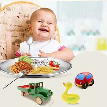 HaWare 12-Piece Toddler Kids Silverware Set, Stainless Steel Hammered Flatware Cutlery, Children Tableware Includes 4 Spoons&Forks&Butter Knives, Ideal for Preschooler, Dishwasher Safe