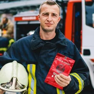 Lovelin fire Blankets Emergency for Home 40" x 40" - 4 Pack, Kitchen Fire Blanket, Fire Blanket for Home, Fiberglass Fire Blanket(4)