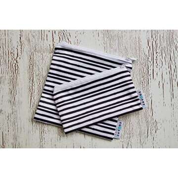 Square One Reusable Bags (Gray, Set of 4, Sandwich & Snack Sizes)