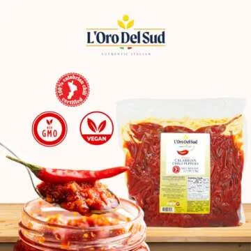 L'Oro Del Sud Authentic Calabrian Chili Peppers in Oil 2.2 lb