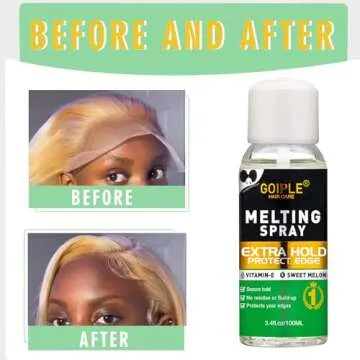 3.4 fl oz Lace Melting and Holding Spray Glue-Less Hair Adhesive for Wigs, Extra Hold Lace Melting Spray Adhesive Wig Spray for Closure Wigs Extensions, Wig Melting Spray Strong Natural Forming Hold