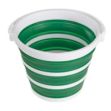 Jungle Gym Kingdom Yardzee & Yard Farkle Giant Wooden 6 Dice Set for Outdoor Fun Lawn Games Picnic Barbeque Party Tailgaiting & Special Events with Collapsible Bucket & Lid Scorecards & Markers