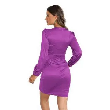 Elegant TDiooCor Women's Midi Party Dress - Ruched & Draped