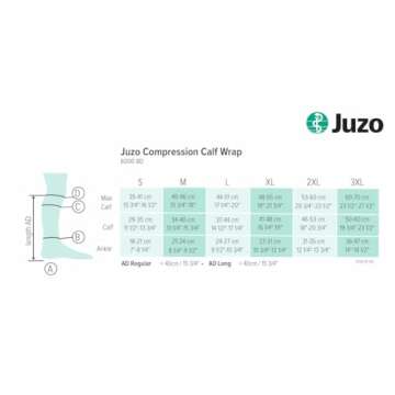 Juzo Reversible Versatile Support 30-60mmHg Calf Compression Wrap, Beige, S Long