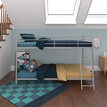 DHP Junior Twin Bunk Bed Ideal for Small Spaces with Full Guardrails