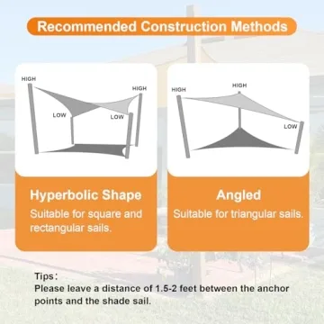 Artpuch Sun Shade Sail, 6'X10' Light Grey Rectangle, Curved Edged Commercial Grade 185GSM Permeable Outdoor Shade Cloth for Deck, Backyard, Patio (Custom Sizes Made)