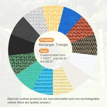 Artpuch Sun Shade Sail, 6'X10' Light Grey Rectangle, Curved Edged Commercial Grade 185GSM Permeable Outdoor Shade Cloth for Deck, Backyard, Patio (Custom Sizes Made)