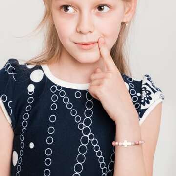 JoycuFF Easter Basket Stuffers - Natural Stone Bracelet for Easter Gifts