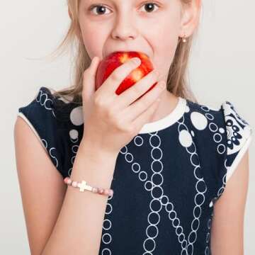 JoycuFF Natural Stone Easter Bracelet for Teens