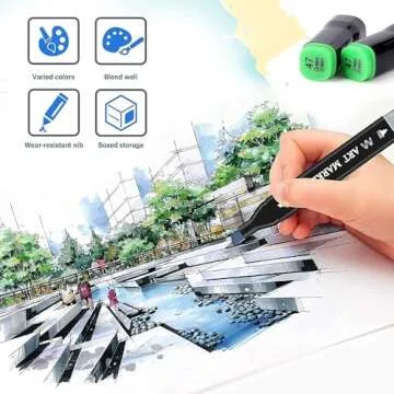 Tommax 120 Dual Tip Alcohol Markers for All Ages