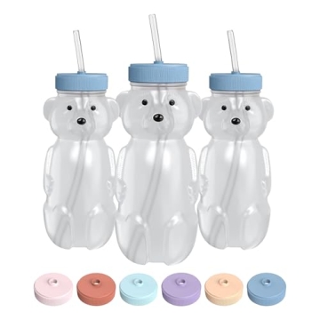 Honey Bear Sippy Cups – Innovative 3-Pack for Toddler Drinking Training