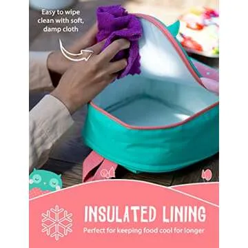 Planet Buddies Kids Lunch Box Bag for School Adventures