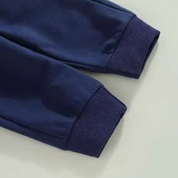 Toddler Unisex Baby Clothes Boys Girls Flannel Shirt Tops Plaid Hoodie Sweatshirt + Sweatpants Fall Winter Outfits (Navy Blue, 3-4 Years)