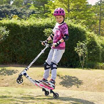 Scooter 3 Wheels Swing Wiggle Speeder for Kids Ages 3-8 with Adjustable Handlebar Height Self-Propelling Foldable Drifting Scooter