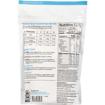 King Arthur Gluten Free Pancake Mix: Non-GMO, Kosher Certified, Easy-to-Prepare Breakfast Delight - Perfect for Fluffy, Delicious Pancakes (15 oz) - Packaging May Vary