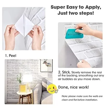 Coavas Faux Brick Wallpaper - Easy Peel and Stick Design