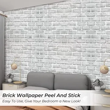 Coavas Faux Brick Wallpaper - Easy Peel and Stick Design