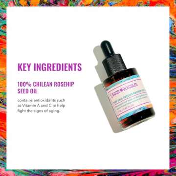 Good Molecules Pure Cold-Pressed Rosehip Seed Oil - Moisturizing, Anti-Aging Facial Oil to Plump, Balance, Hydrate - Natural Skincare for Face