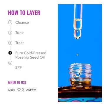 Good Molecules Pure Cold-Pressed Rosehip Seed Oil - Moisturizing, Anti-Aging Facial Oil to Plump, Balance, Hydrate - Natural Skincare for Face