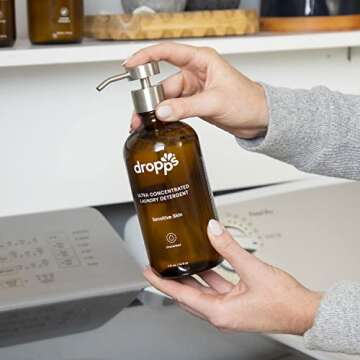 dropps,Ultra Concentrated Laundry Detergent Starter Kit:Stain & Odor | Clean & Crisp Scent | 16 oz(7...