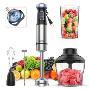 Ganiza 5-in-1 Immersion Blender - 1000W, 16 Speeds