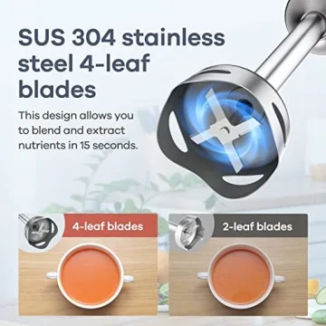 Ganiza 5-in-1 Immersion Blender - 1000W, 16 Speeds