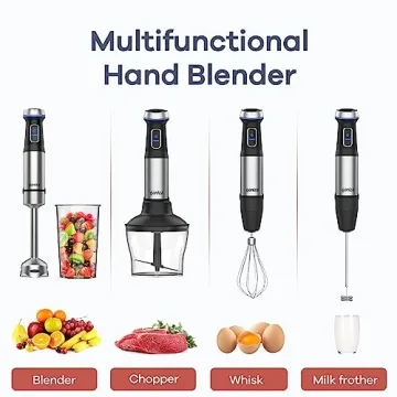 Ganiza 5-in-1 Immersion Blender - 1000W, 16 Speeds