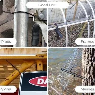 Heavy Duty Black Zip Ties - 12 In, Pack of 1000