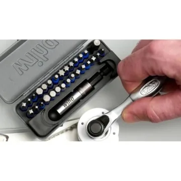Wiha 76889 32 Piece GoBox TerminatorBlue Impact Bit Set with Mini Ratchet