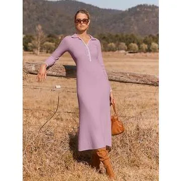 MEROKEETY Women's Cozy Fall Sweater Dress