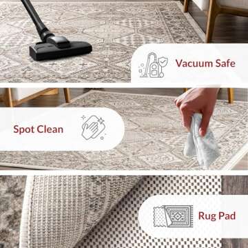 nuLOOM Becca 3x5 Beige Transitional Area Rug - Durable & Stylish