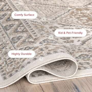 nuLOOM Becca 3x5 Beige Transitional Area Rug - Durable & Stylish