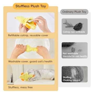 Potaroma Catnip Crinkly Toys Set for Indoor Cats