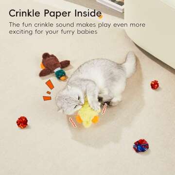 Potaroma Catnip Crinkly Toys Set for Indoor Cats