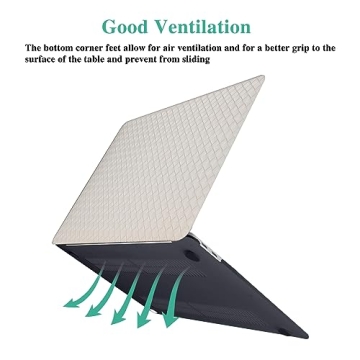 BYCeKe Chic MacBook Air Case for 15 inch 2024 2023 Release